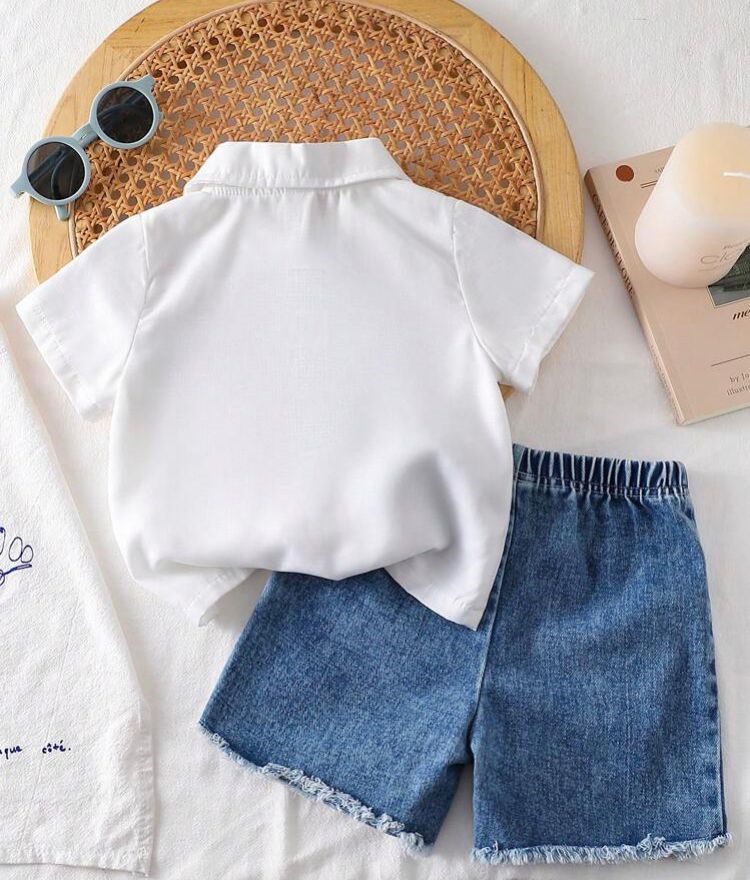 Flokra Dapper Denim Duo Set